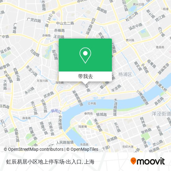 虹辰易居小区地上停车场-出入口地图