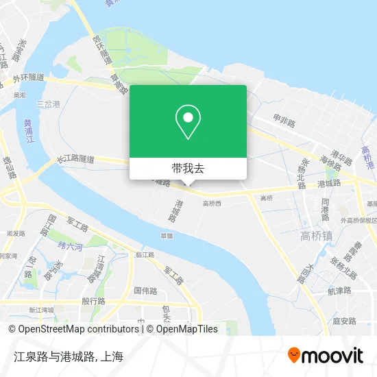 江泉路与港城路地图