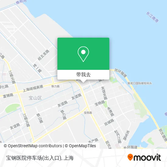 宝钢医院停车场(出入口)地图