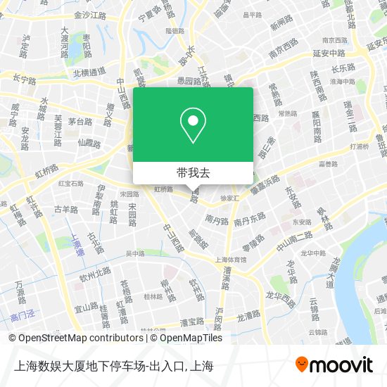 上海数娱大厦地下停车场-出入口地图
