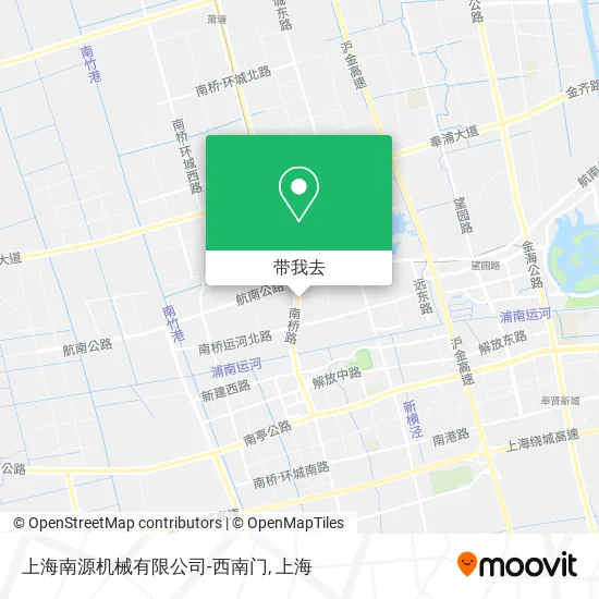 上海南源机械有限公司-西南门地图