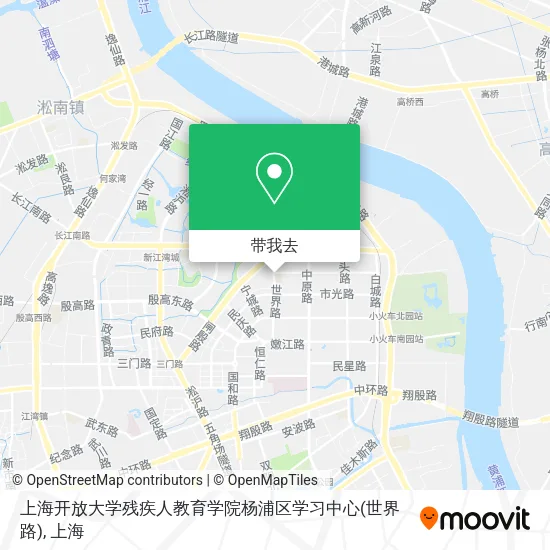 上海开放大学残疾人教育学院杨浦区学习中心(世界路)地图
