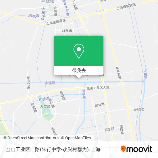 金山工业区二路(朱行中学-欢兴村群力)地图