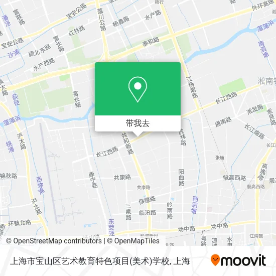 上海市宝山区艺术教育特色项目(美术)学校地图