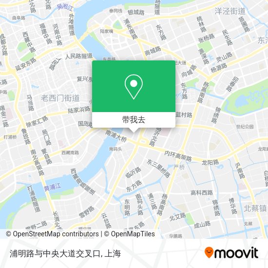 浦明路与中央大道交叉口地图