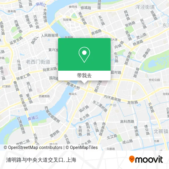 浦明路与中央大道交叉口地图