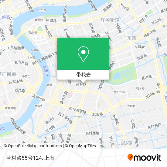 蓝村路55号124地图