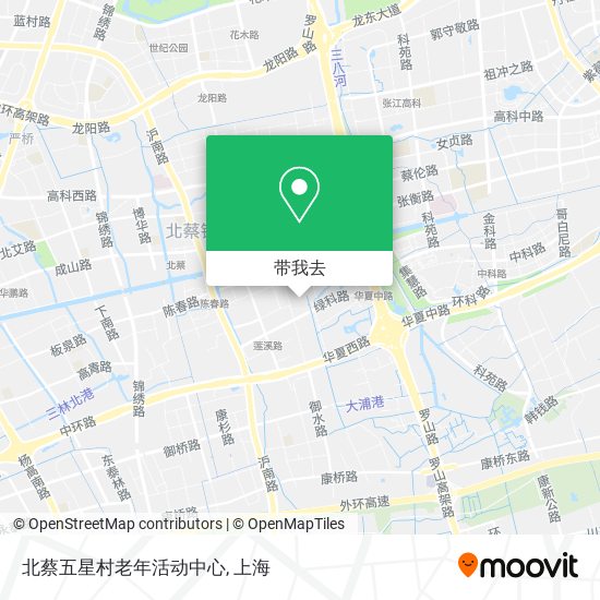 北蔡五星村老年活动中心地图