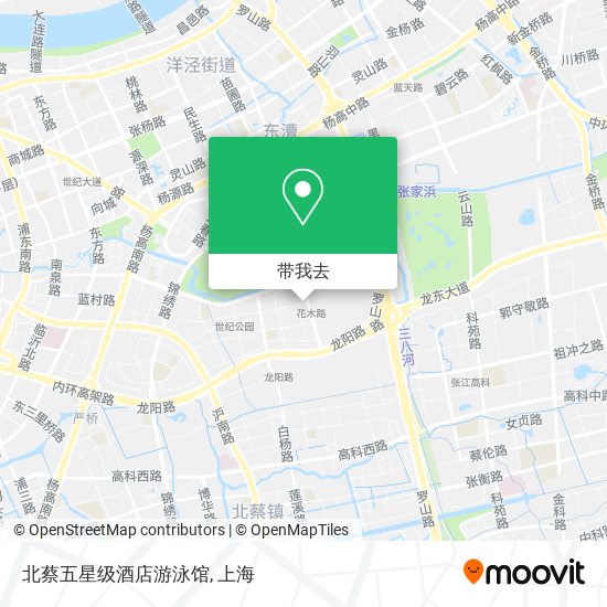 北蔡五星级酒店游泳馆地图