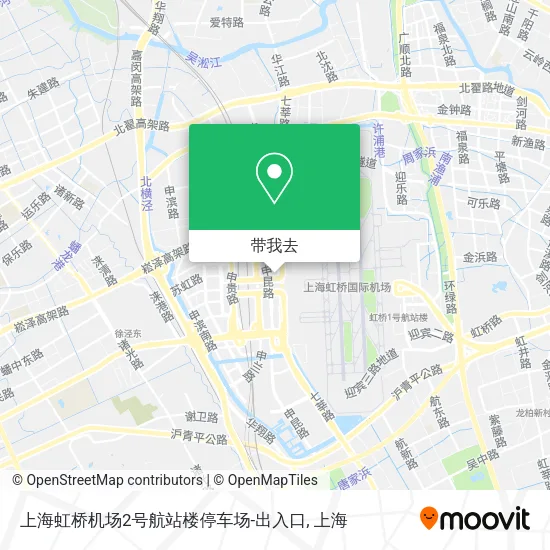 上海虹桥机场2号航站楼停车场-出入口地图