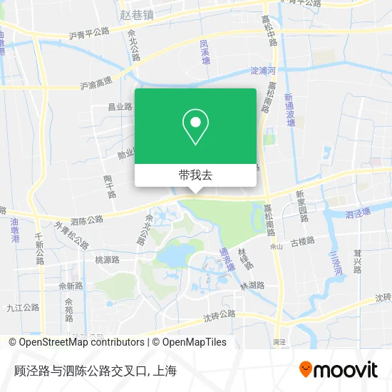 顾泾路与泗陈公路交叉口地图
