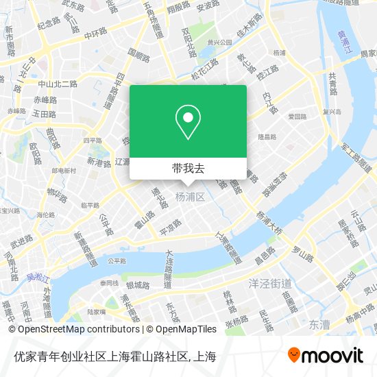 优家青年创业社区上海霍山路社区地图