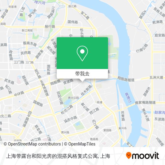 上海带露台和阳光房的混搭风格复式公寓地图