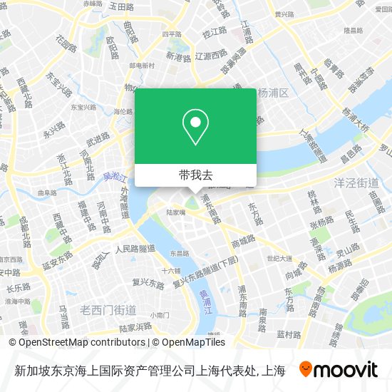 新加坡东京海上国际资产管理公司上海代表处地图
