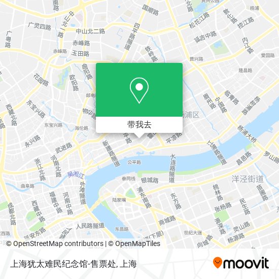 上海犹太难民纪念馆-售票处地图