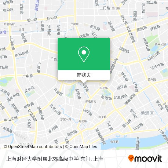 上海财经大学附属北郊高级中学-东门地图