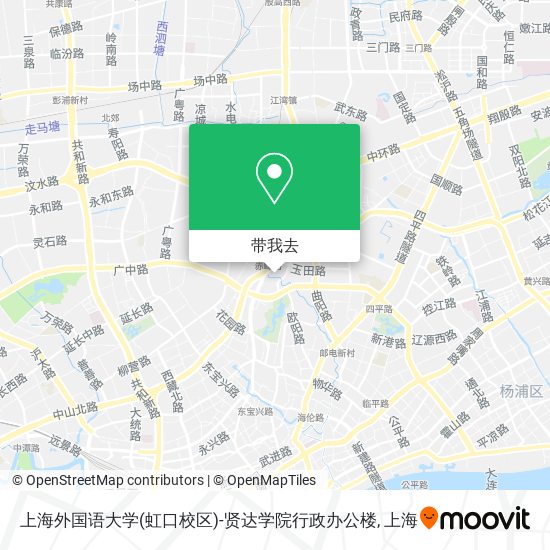 上海外国语大学(虹口校区)-贤达学院行政办公楼地图