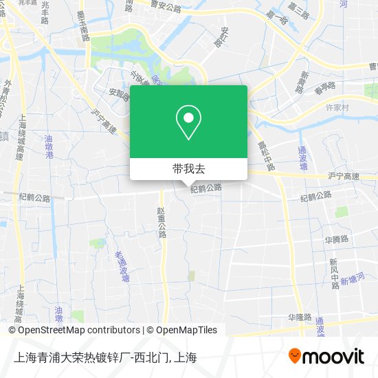 上海青浦大荣热镀锌厂-西北门地图