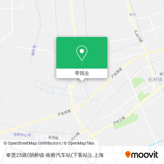 奉贤25路(胡桥镇-南桥汽车站(下客站))地图
