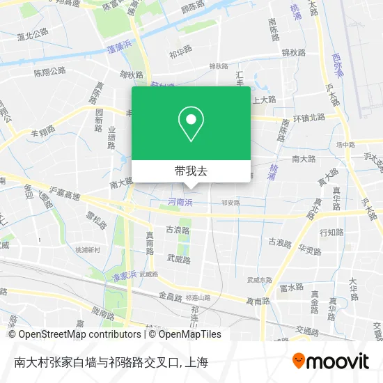 南大村张家白墙与祁骆路交叉口地图