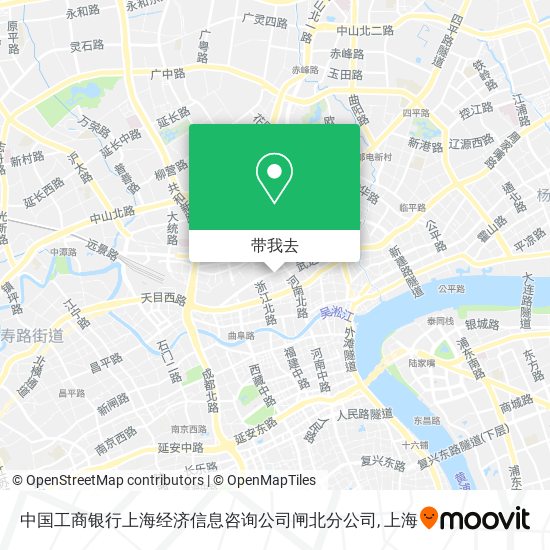 中国工商银行上海经济信息咨询公司闸北分公司地图