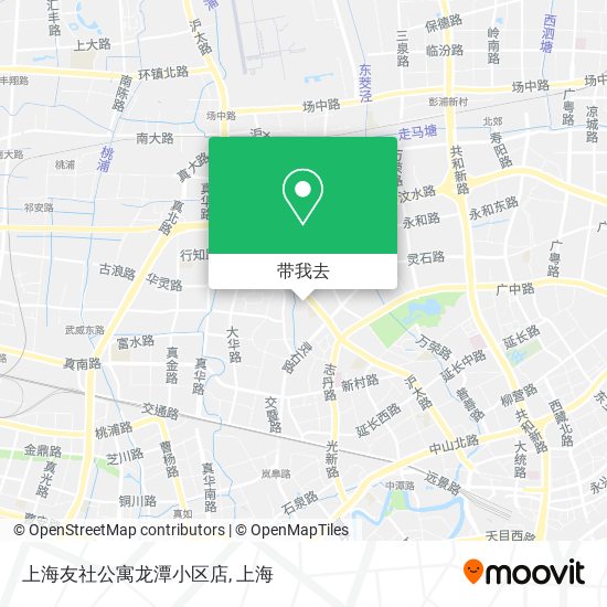 上海友社公寓龙潭小区店地图