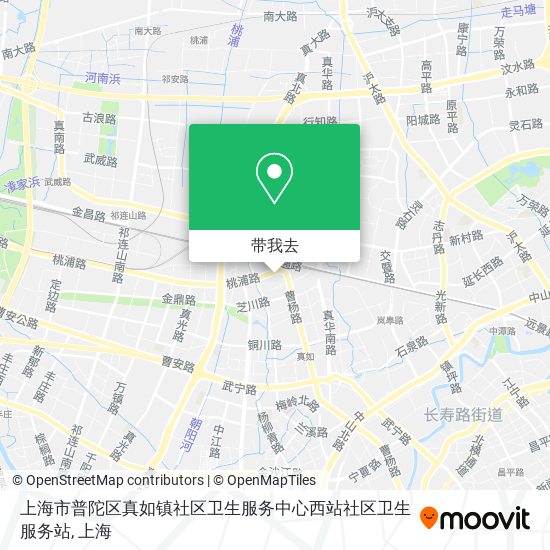 上海市普陀区真如镇社区卫生服务中心西站社区卫生服务站地图