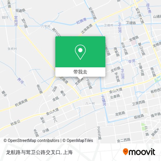 龙航路与茸卫公路交叉口地图