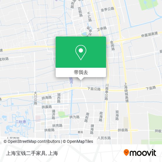 上海宝钱二手家具地图