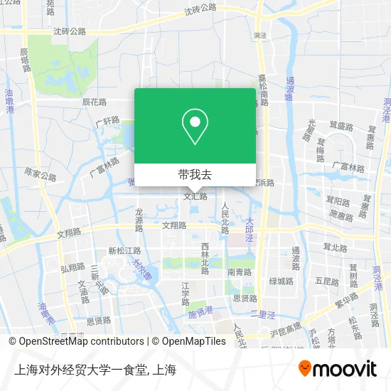 上海对外经贸大学一食堂地图