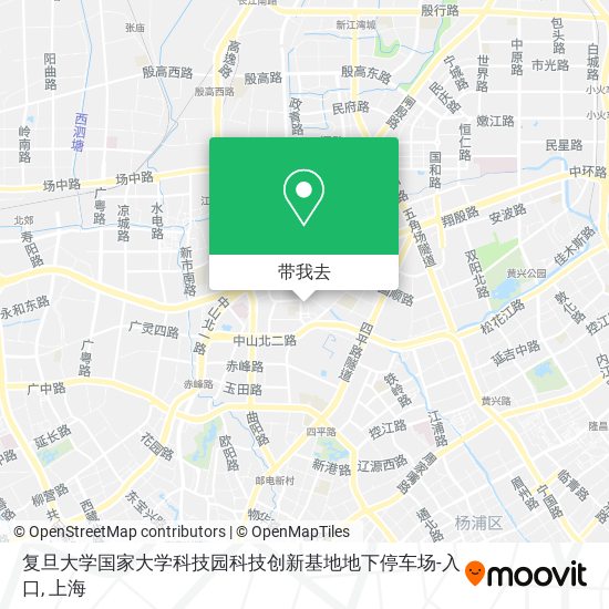 复旦大学国家大学科技园科技创新基地地下停车场-入口地图