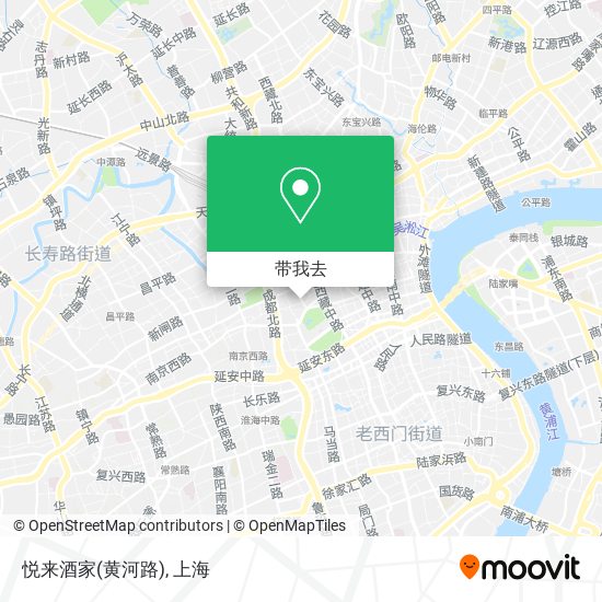 悦来酒家(黄河路)地图