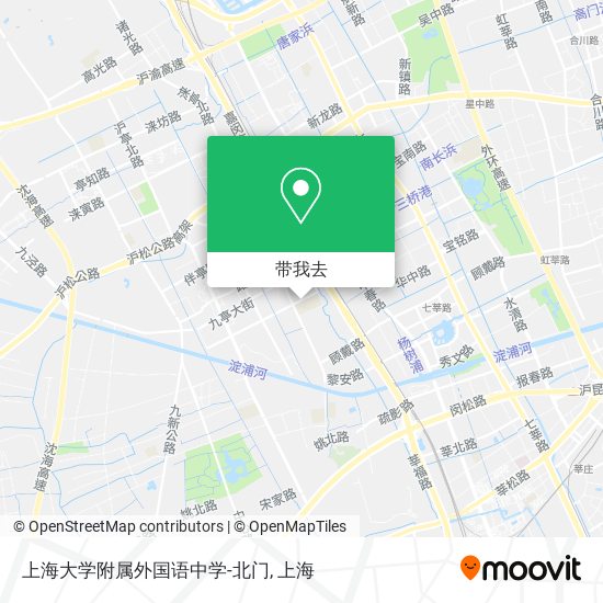 上海大学附属外国语中学-北门地图