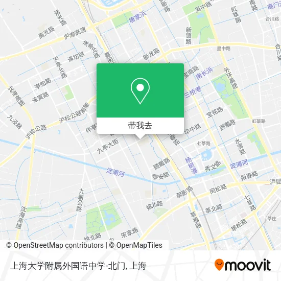 上海大学附属外国语中学-北门地图