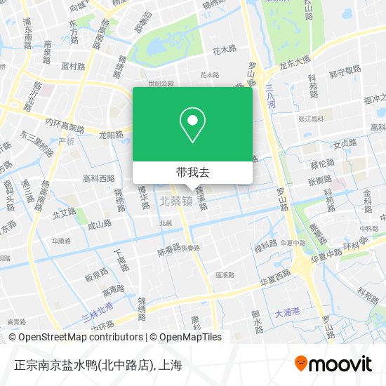 正宗南京盐水鸭(北中路店)地图