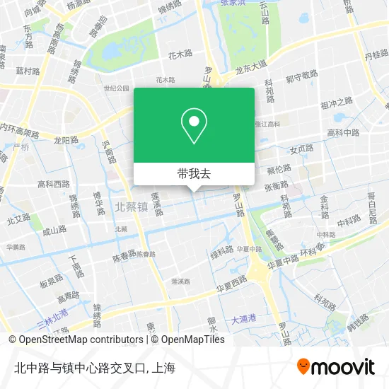 北中路与镇中心路交叉口地图