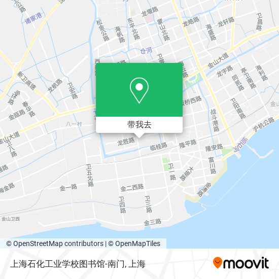 上海石化工业学校图书馆-南门地图