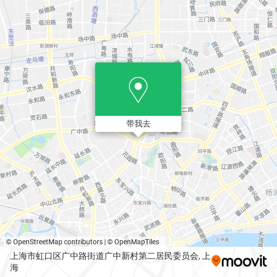 上海市虹口区广中路街道广中新村第二居民委员会地图