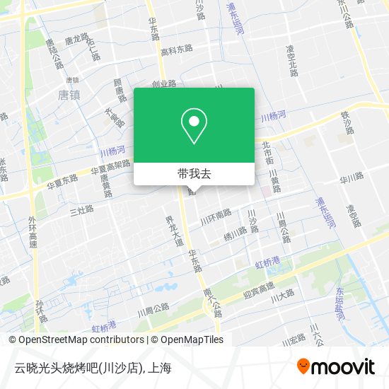 云晓光头烧烤吧(川沙店)地图