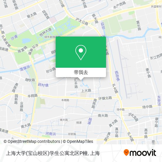 上海大学(宝山校区)学生公寓北区P幢地图
