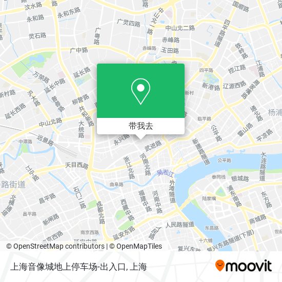 上海音像城地上停车场-出入口地图