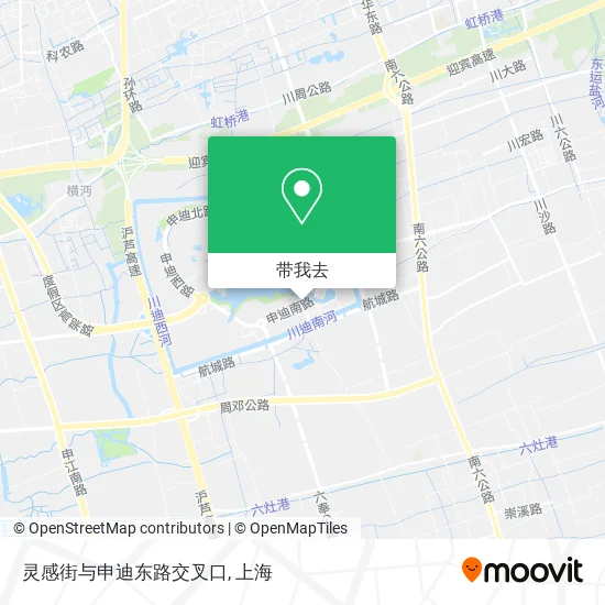 灵感街与申迪东路交叉口地图