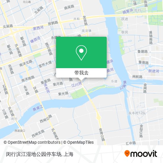 闵行滨江湿地公园停车场地图