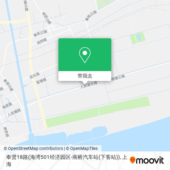 奉贤18路(海湾501经济园区-南桥汽车站(下客站))地图