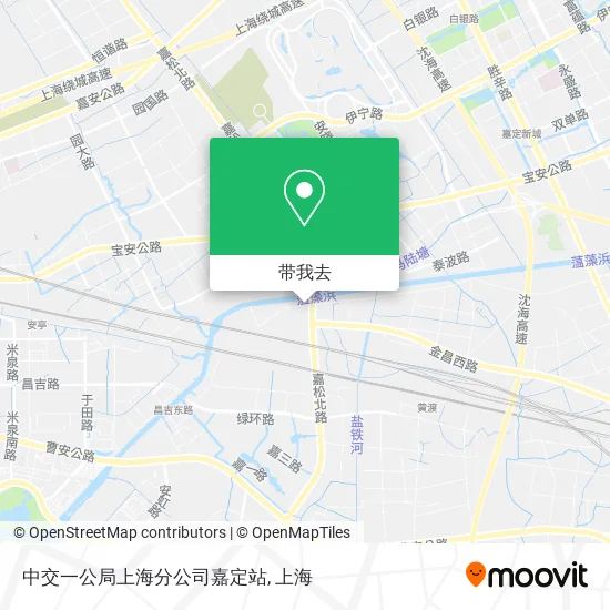 中交一公局上海分公司嘉定站地图