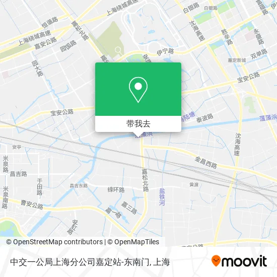 中交一公局上海分公司嘉定站-东南门地图