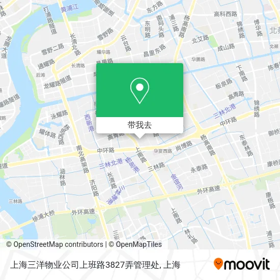 上海三洋物业公司上班路3827弄管理处地图