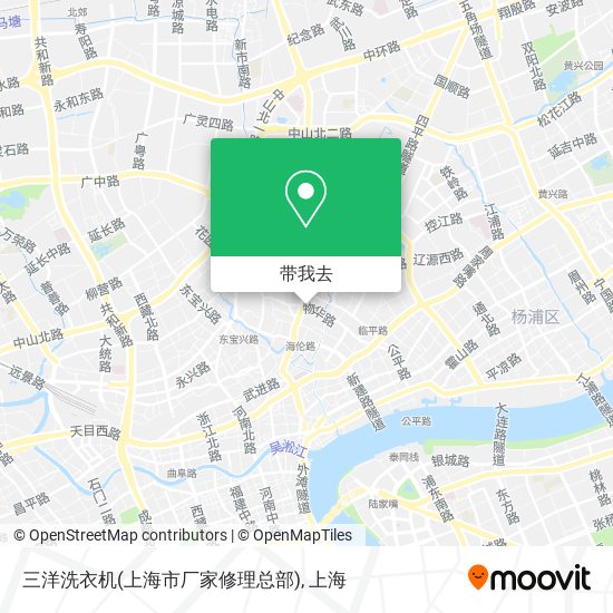 三洋洗衣机(上海市厂家修理总部)地图