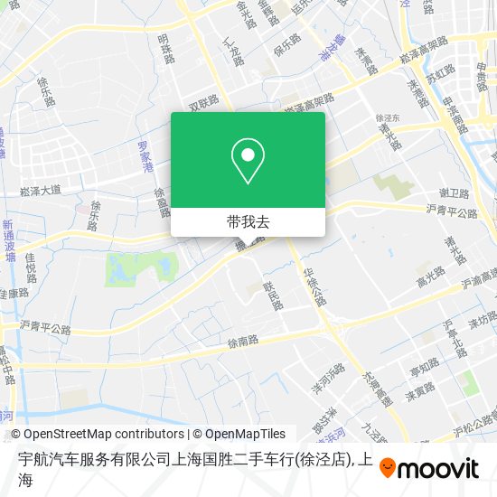 宇航汽车服务有限公司上海国胜二手车行(徐泾店)地图