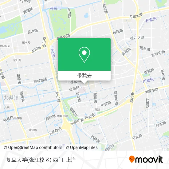 复旦大学(张江校区)-西门地图